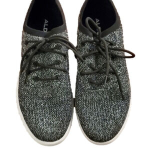 𝅺ALDO Black and Silver Sparkly Sneakers